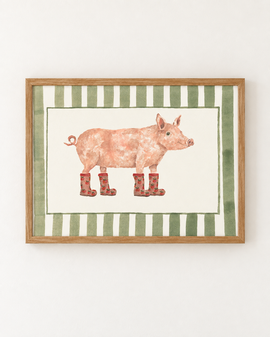 Pig in Tomato Wellies