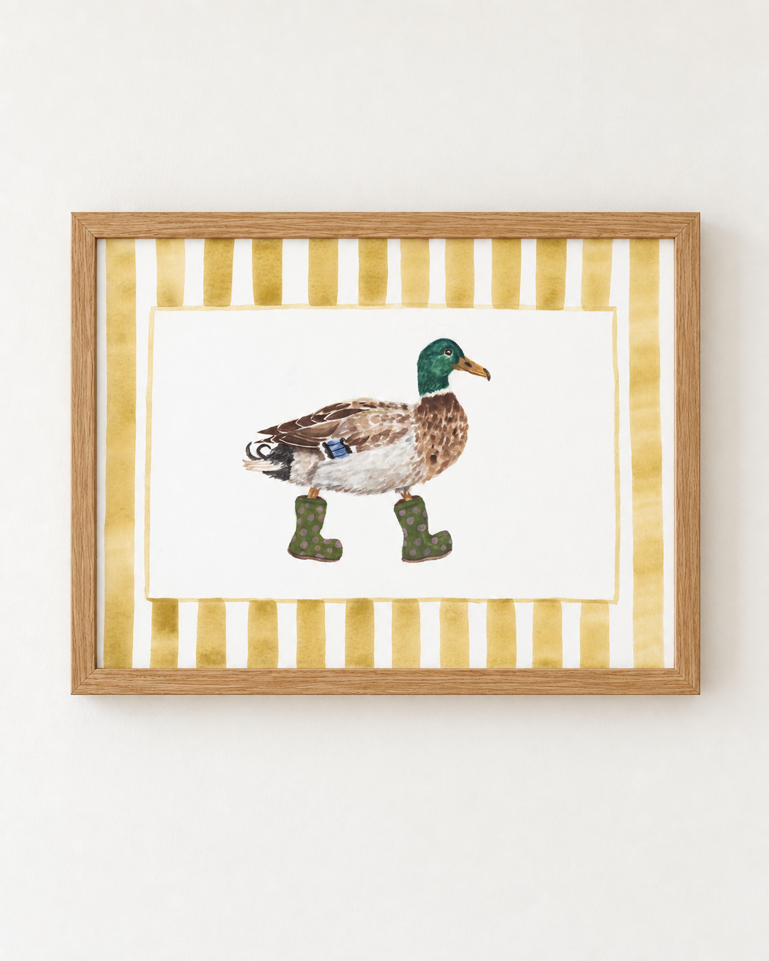 Mallard Duck in Polka Dot Wellies
