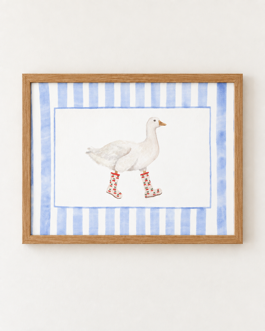 Goose in Cherry Wellies