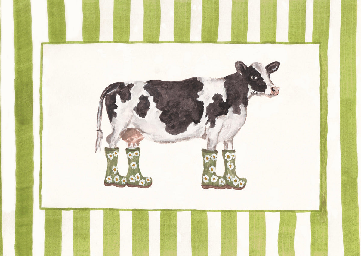 Dairy Cow in Daisy Wellies
