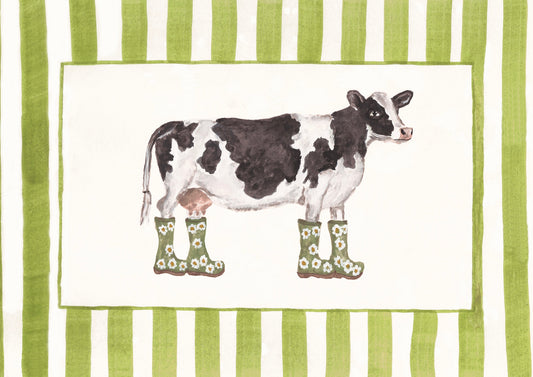 Dairy Cow in Daisy Wellies