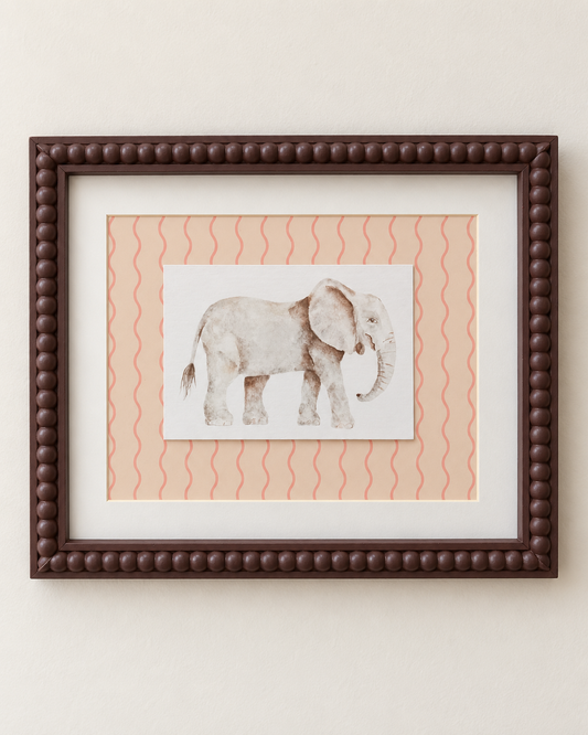 Blush Wiggle Elephant – Burgundy Bobbin Frame