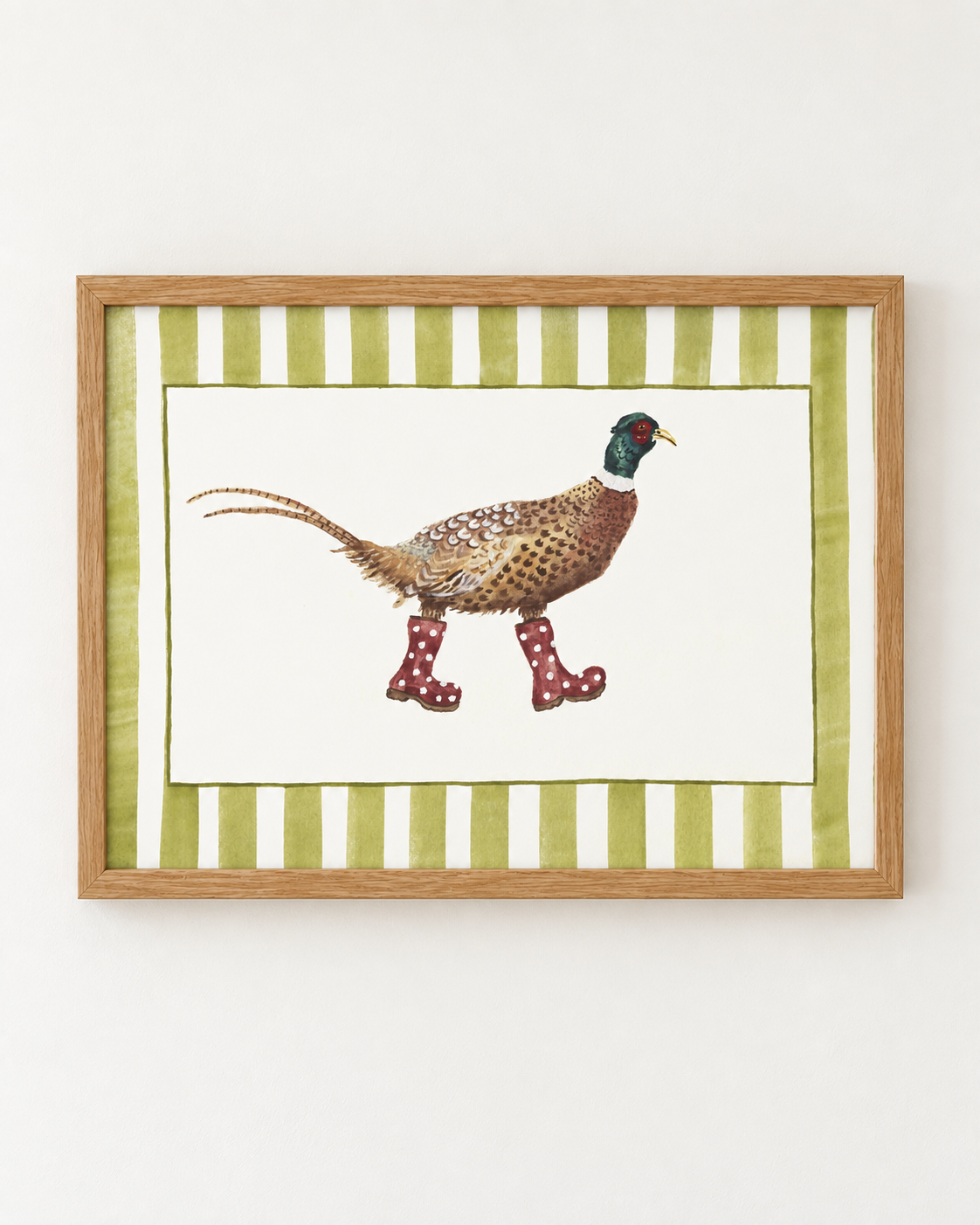 Pheasant in Polka Dot Wellies