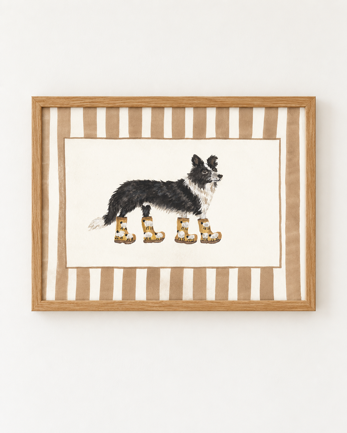 Border Collie in Sheep Wellies