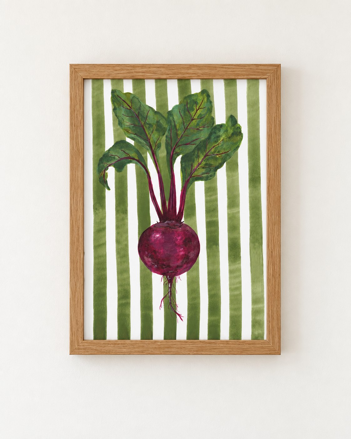 Beetroot on Green Stripes