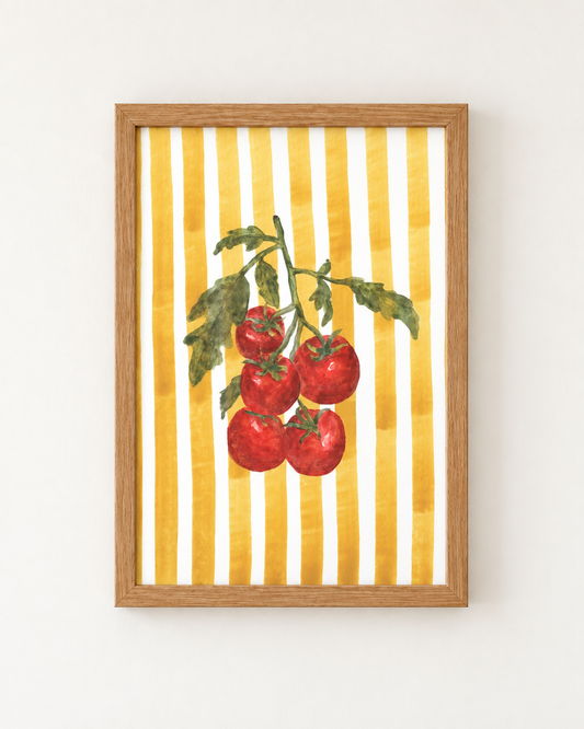 Tomatoes on Yellow Stripes