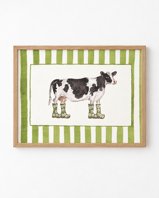 Dairy Cow in Daisy Wellies