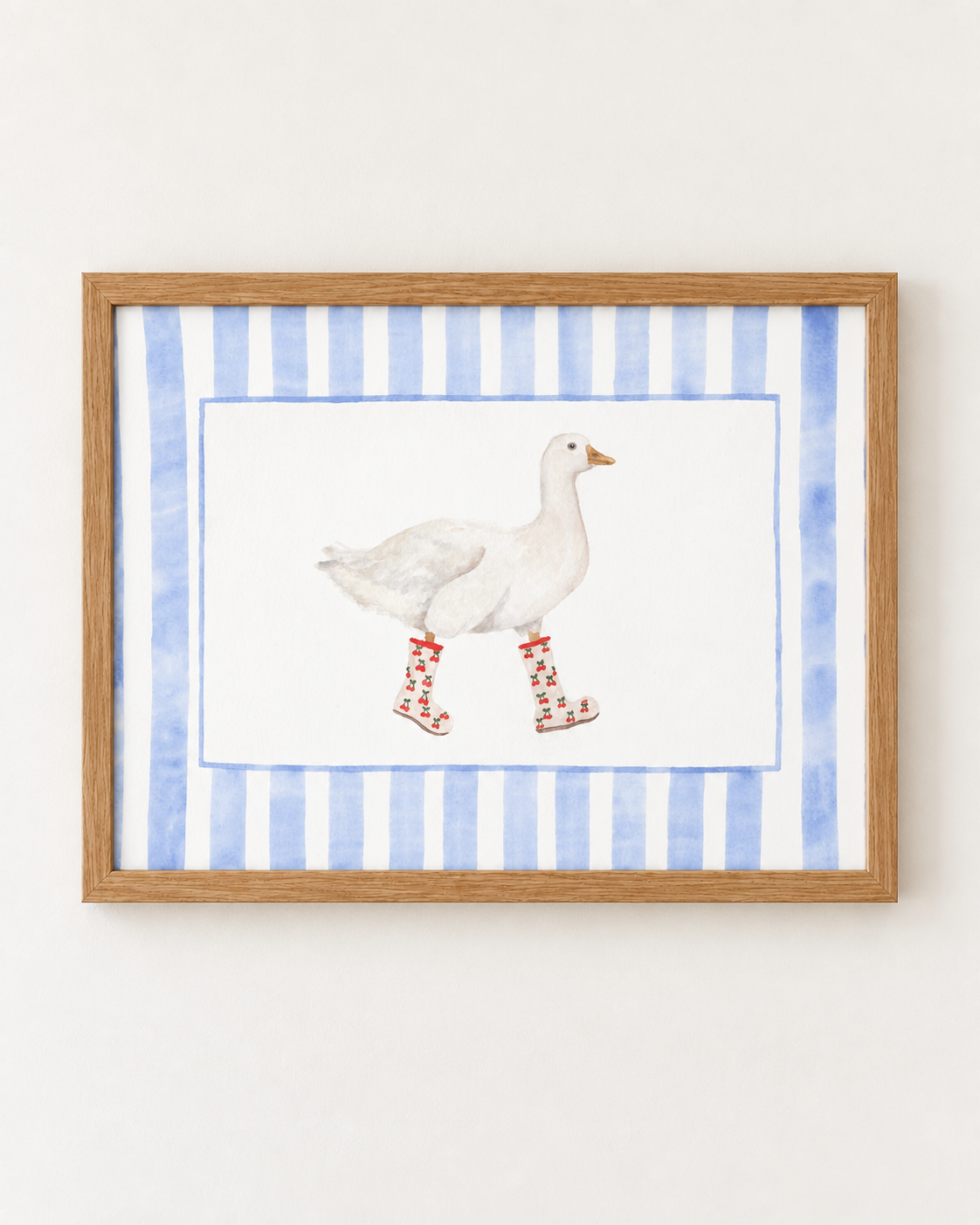 Goose in Cherry Wellies